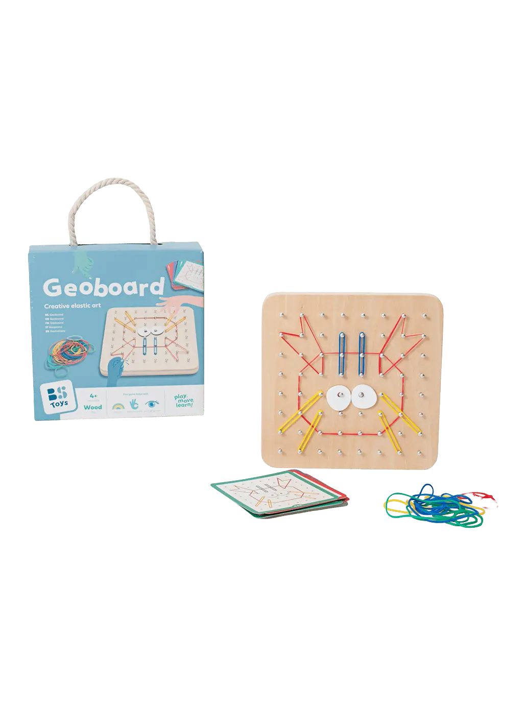 Geoplan tablica manipulacyjna edukacyjna z gumkami BS Toys BEBE Concept 