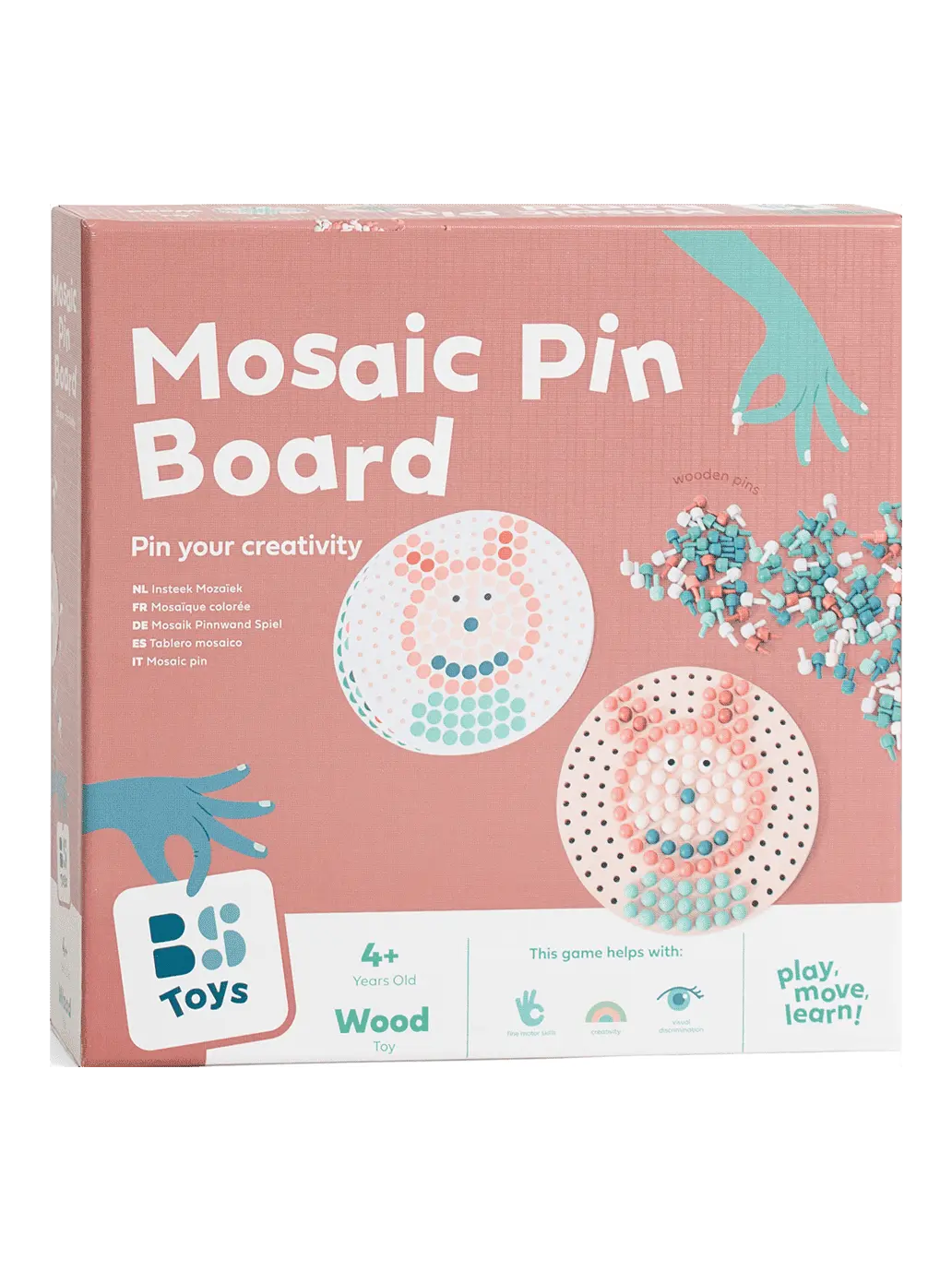 Drewniana mozaika guzikowa układanka BS Toys BEBE Concept 