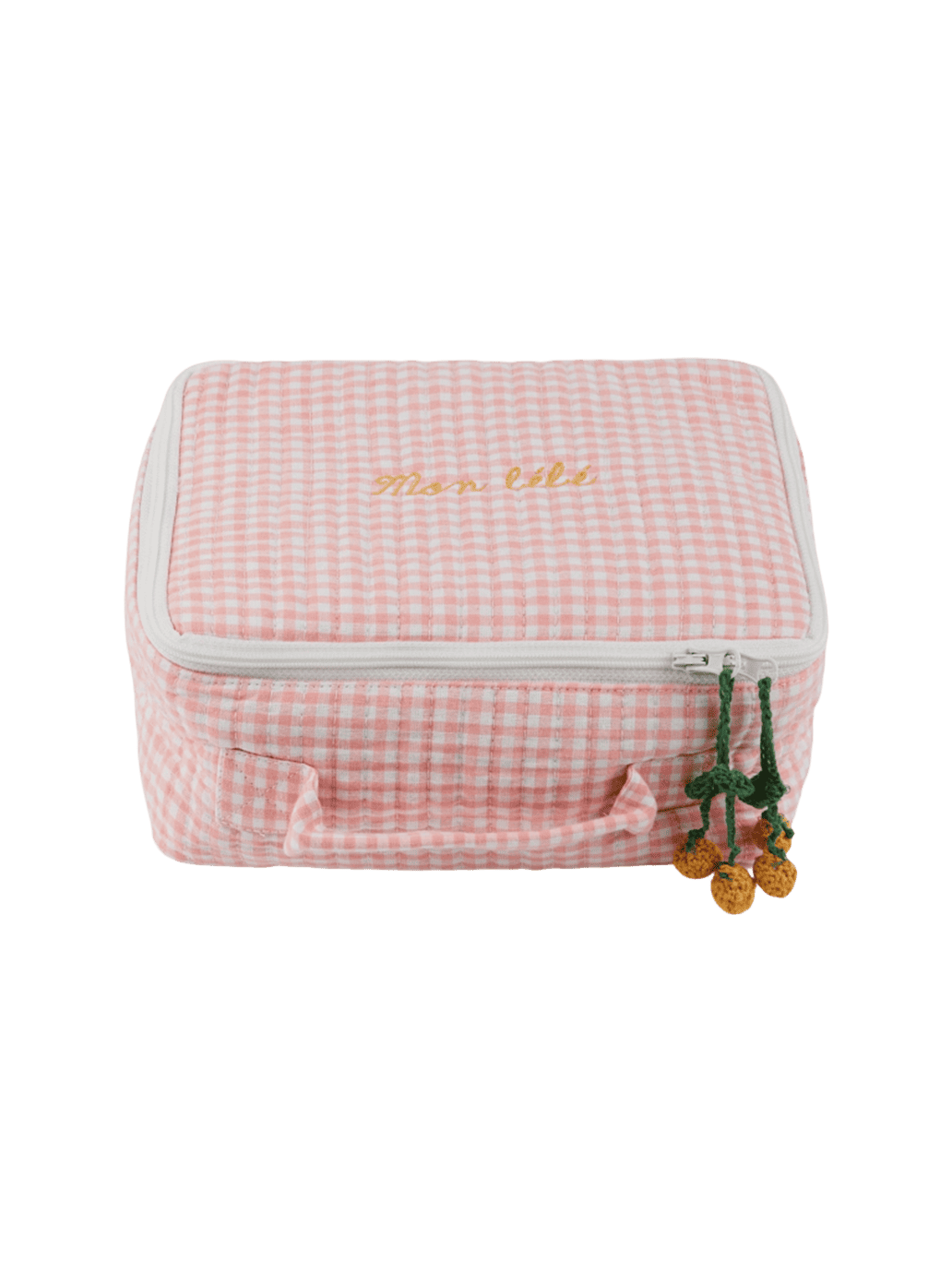 Bawełniana walizka Mini Malette VICHY ROSE VIVI