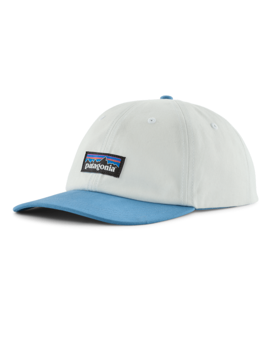 P-6 Label Trad Cap BIRCH WHITE W/SHORE BLUE