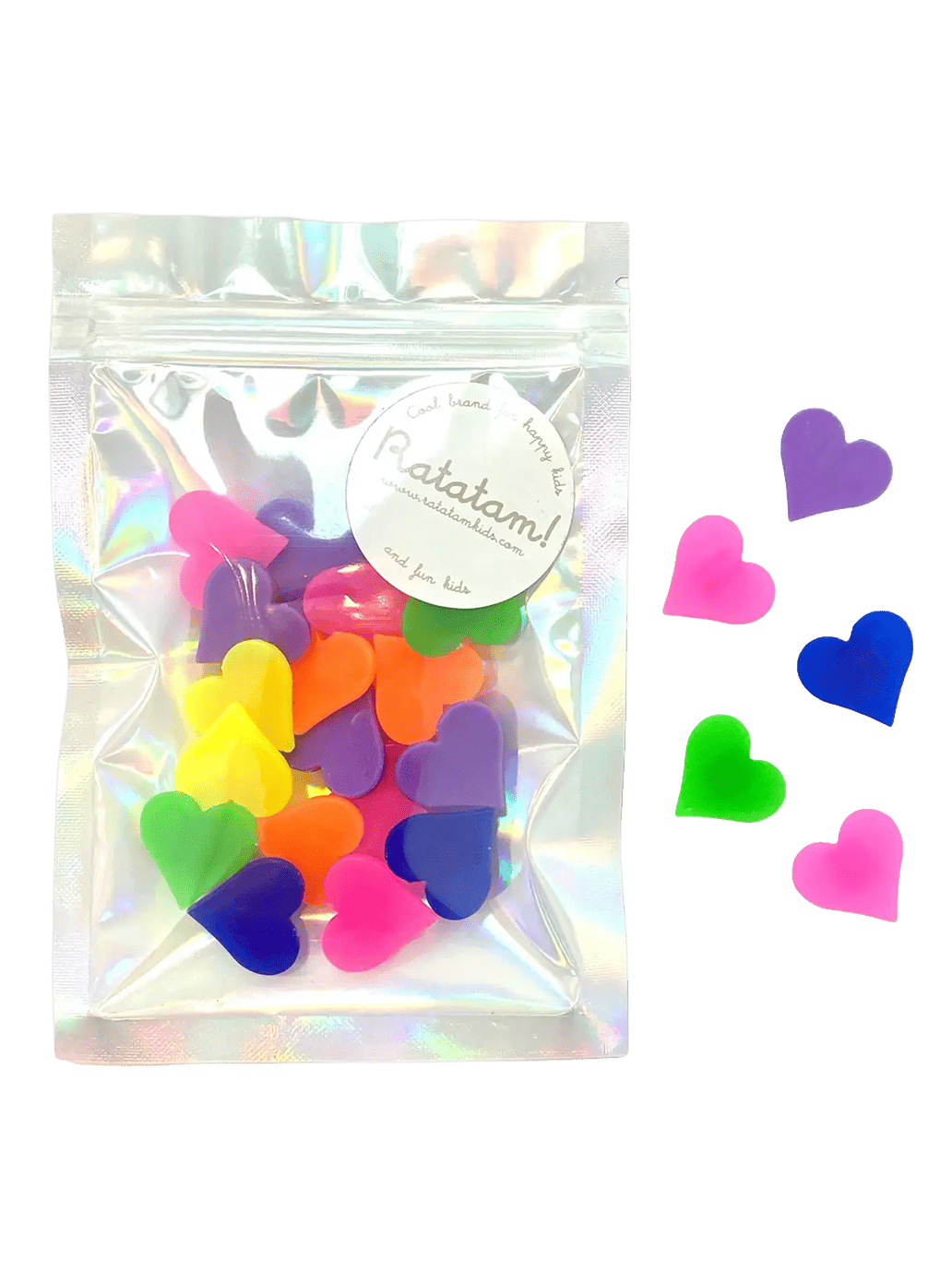 Kolorowe przypinki rowerowe HEARTS