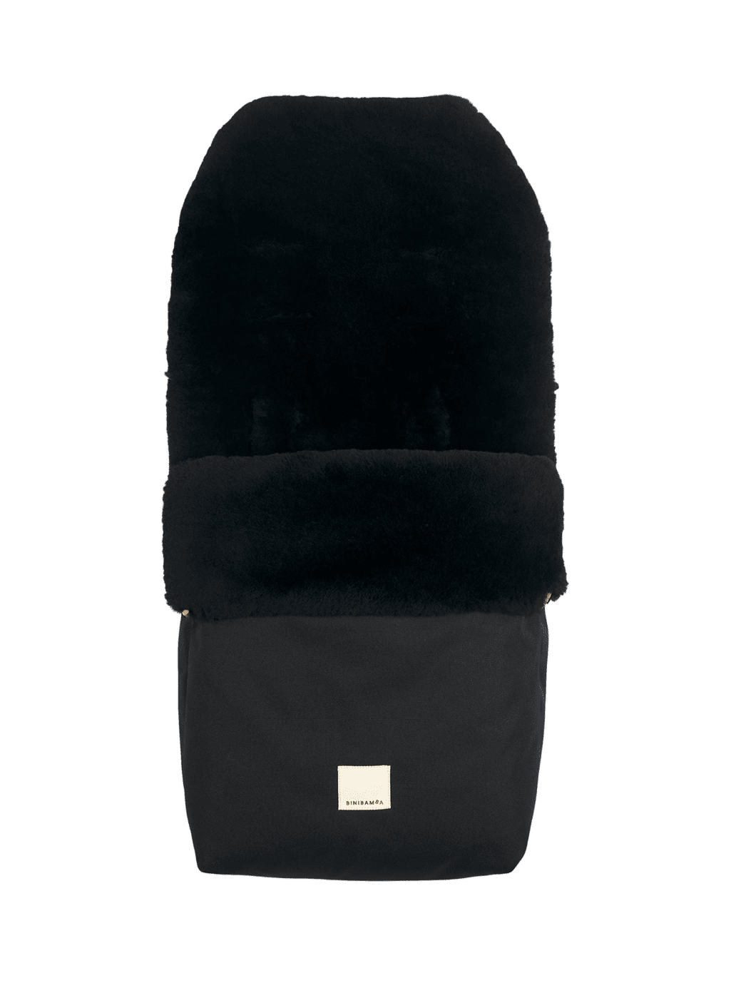 Nieprzemakalny śpiworek do wózka z wełną merino BLACK