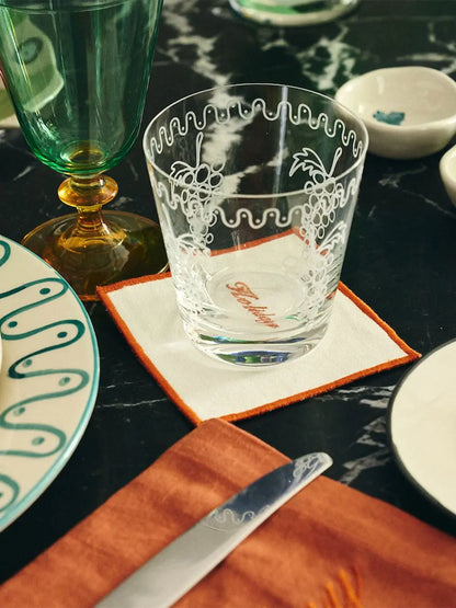 Grapevine Water Glass Set of 2 Anna + Nina BEBE Concept 
