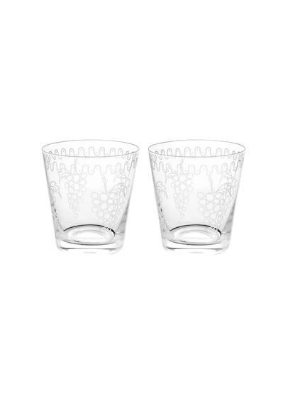 Grapevine Water Glass Set of 2 Anna + Nina BEBE Concept 