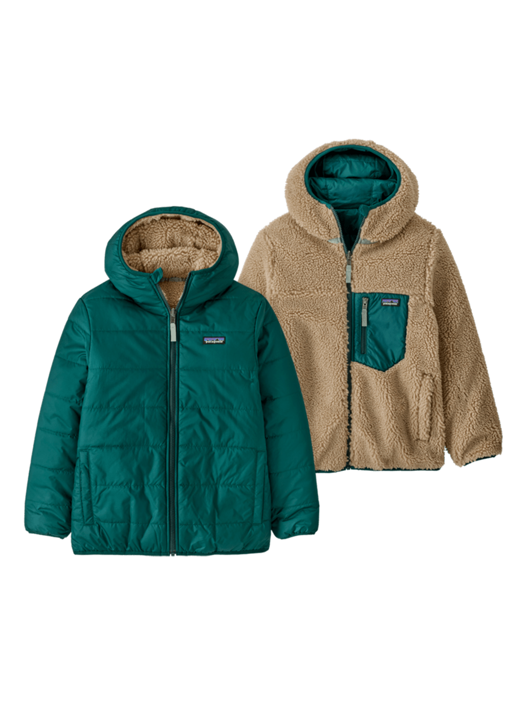 Dwustronna kurtka Kids Reversible Ready Freddy Hoody CASCADE GREEN