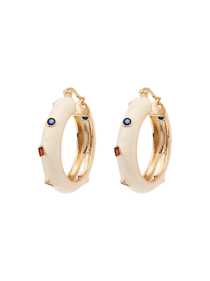 Kolczyki Tutti Frutti Hoop Earrings BRASS GOLD PLATED