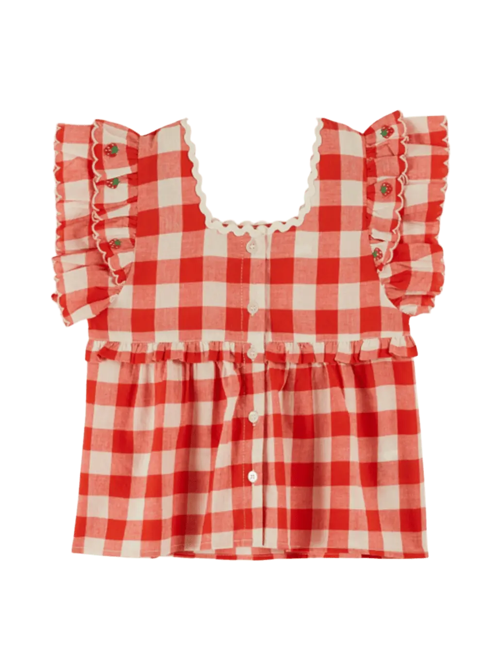 Embroidery Carreau Blouse Emile et Ida BEBE Concept 