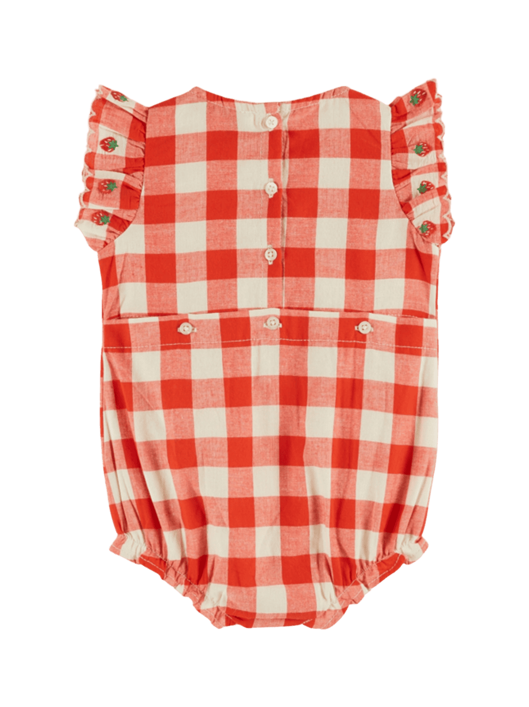 Embroidery Baby Romper VICHY ROUGE