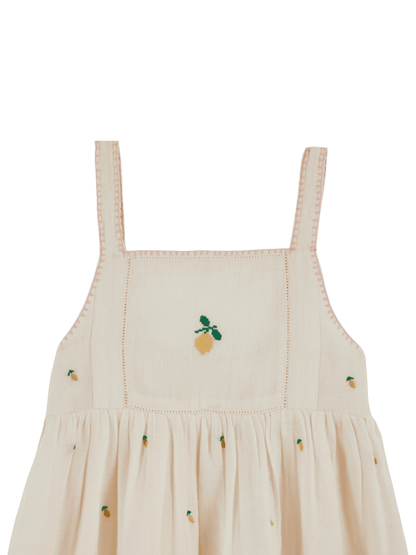 Coeur Embroidery Dress CREME