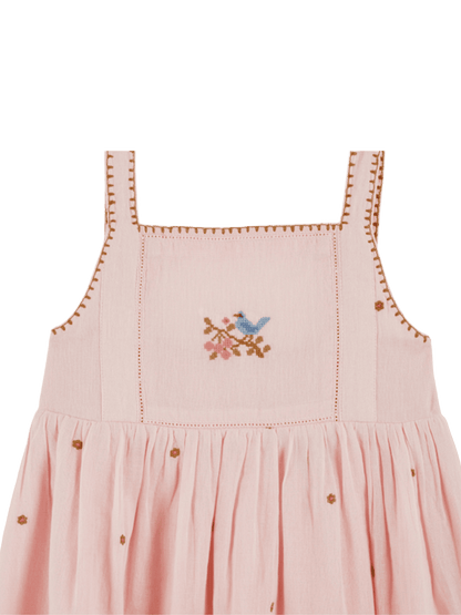 Fleurs Embroidery Dress MACARON