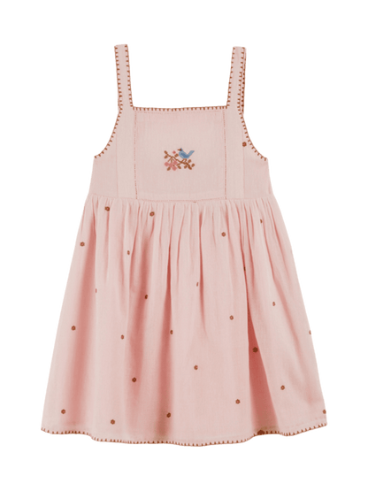 Fleurs Embroidery Dress MACARON
