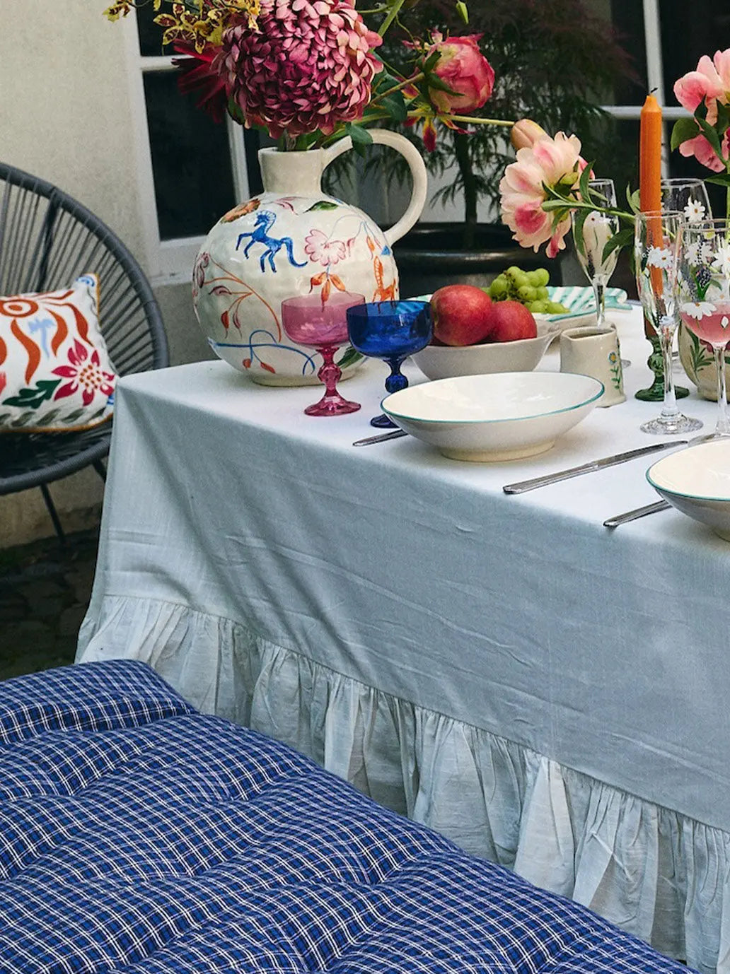Holiday Ruffle Tablecloth Anna + Nina BEBE Concept 