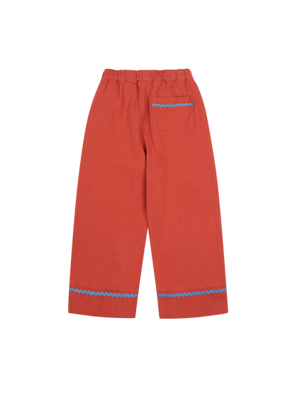 Spodnie Jellymallow ZIgzag Woven Pants Brick BRICK