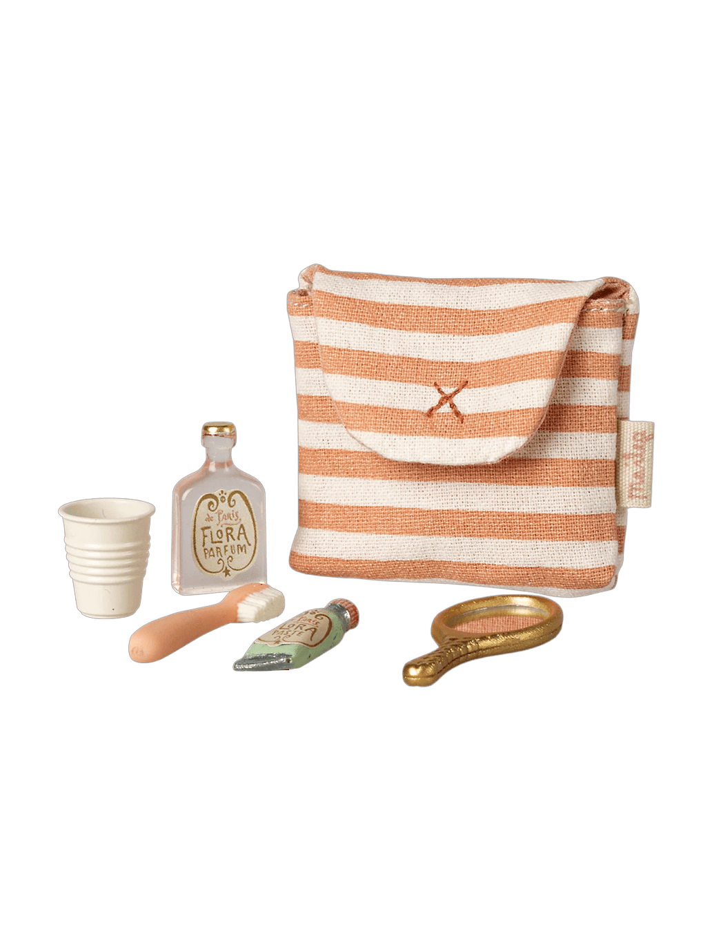 Miniaturowy zestaw do mycia zębów Toothbrush Set CORAL STRIPES