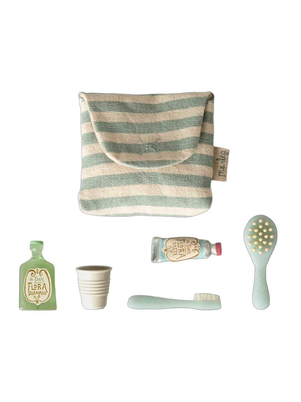 Miniaturowy zestaw do mycia zębów Toothbrush Set BLUE STRIPES