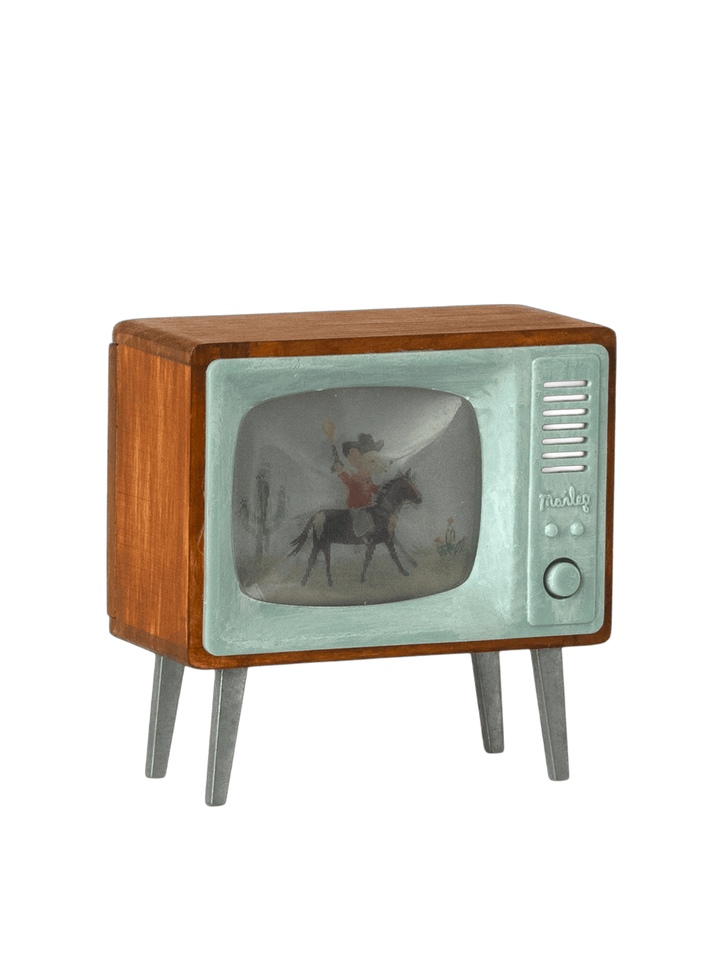 Miniaturowy telewizor retro