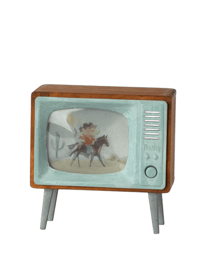 Miniaturowy telewizor retro