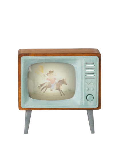 Miniaturowy telewizor retro