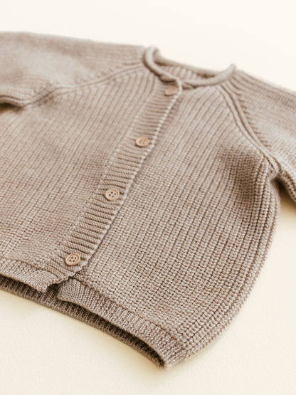 Merino cardigan Inga SAND