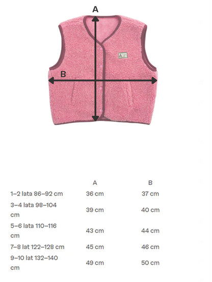 Merino vest <p>100% merino wool in the pile</p><p> How to care for your vest?</p><p> Merino wool is an antibacterial material and has self-cleaning properties. It does not require frequent washing, usually it is enough to air it out.</p><p> in case of stains, wash by hand in cold water (max. 20°C), do not risk washing in a washing machine, even on a special program</p><p> do not use bleach or any other harmful chemicals</p><p> do not dry in an automatic dryer</p><p> do not iron</p><p> dry clean without using solvents</p><p> PRO TIP: To maintain the best appearance of the wool for a long time, we recommend using a brush for combing animals or a specialist brush for combing wool. Just brush the wool 1-2 times a year and it will maintain its original appearance for many years.</p>