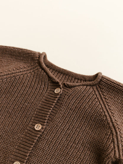 Merino cardigan Inga MOCHA