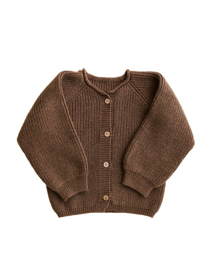 Merino cardigan Inga MOCHA
