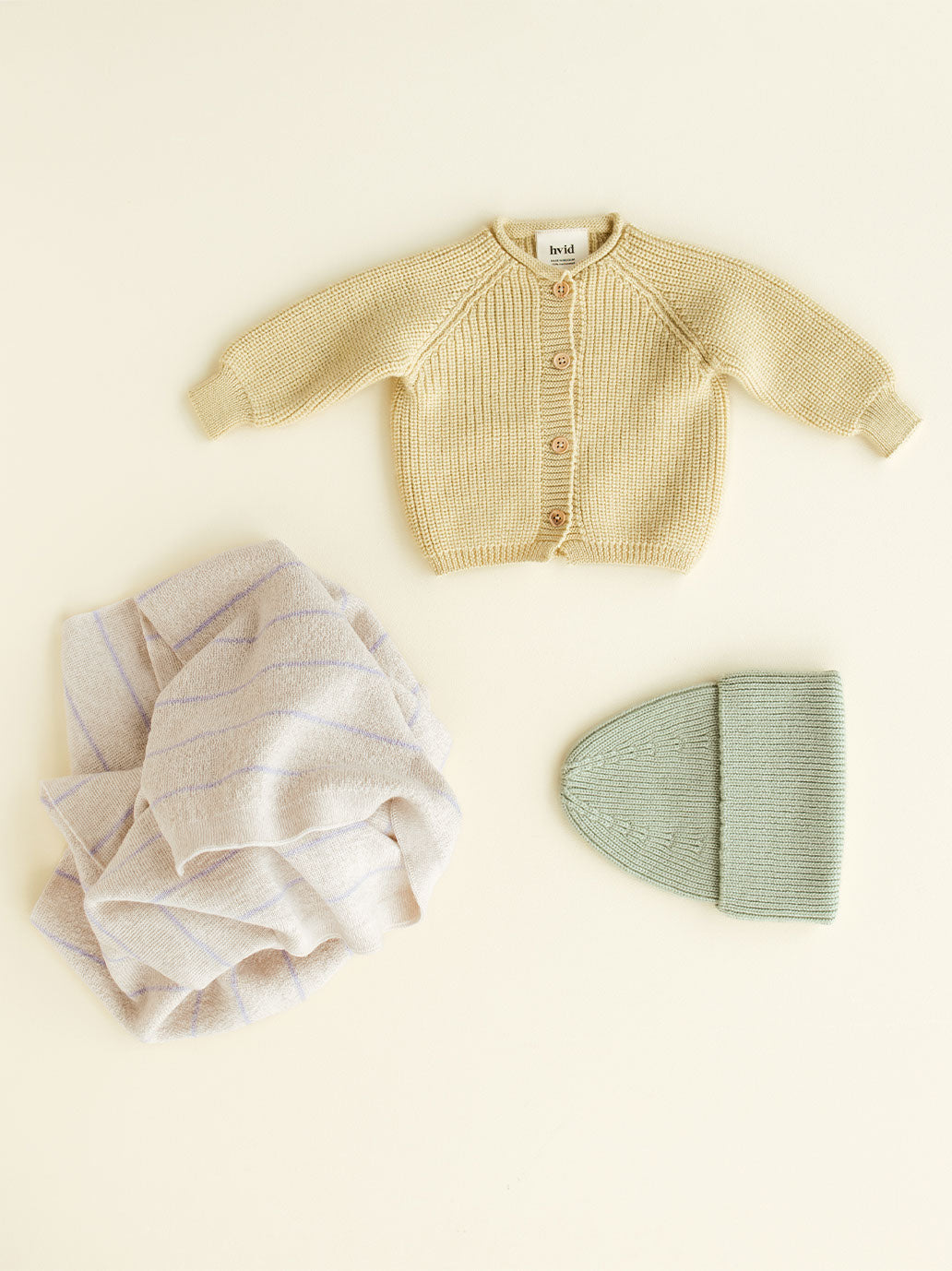 Kocyk merino Harry CREAM/LILAC