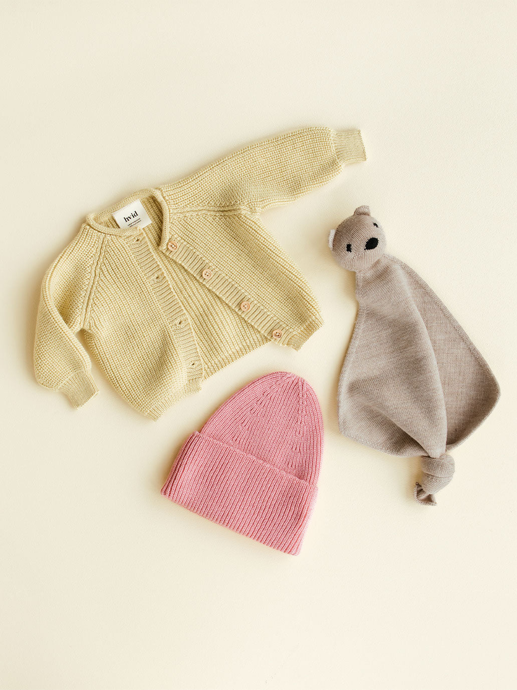 Merino cardigan Inga LIGHT YELLOW