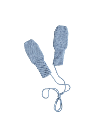 Mitaines en laine mérinos douce LIGHT BLUE