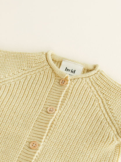Merino cardigan Inga LIGHT YELLOW
