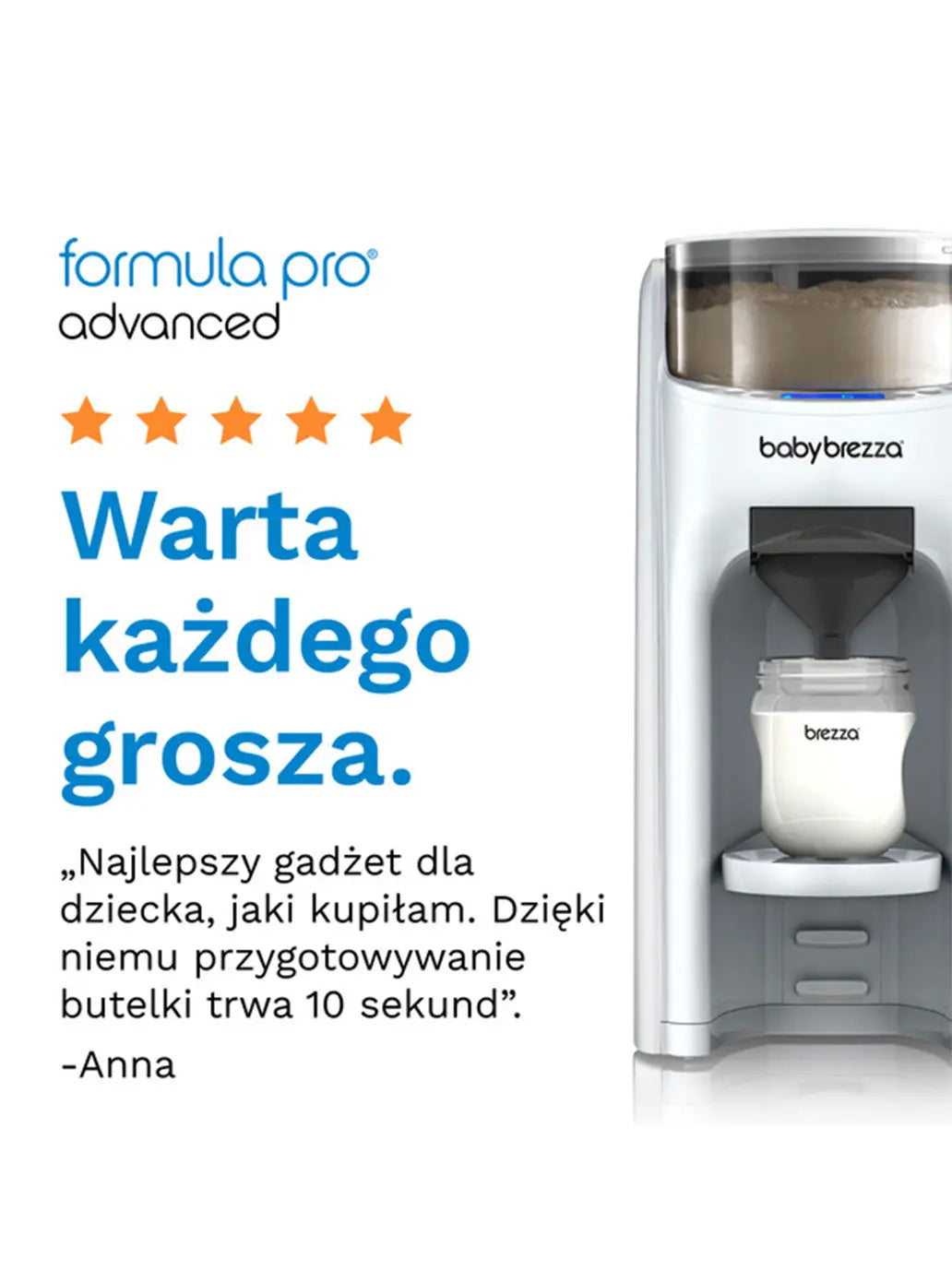 Ekspres do mleka Formula Pro Advanced Baby Brezza BEBE Concept 