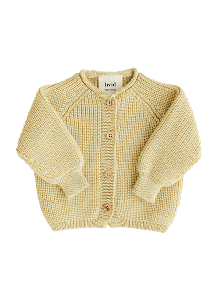 Merino cardigan Inga LIGHT YELLOW