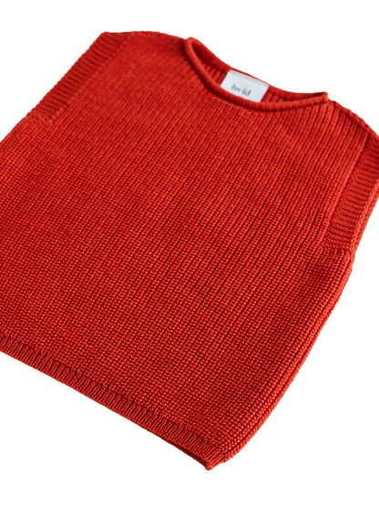 Baby merino Harvey vest RED