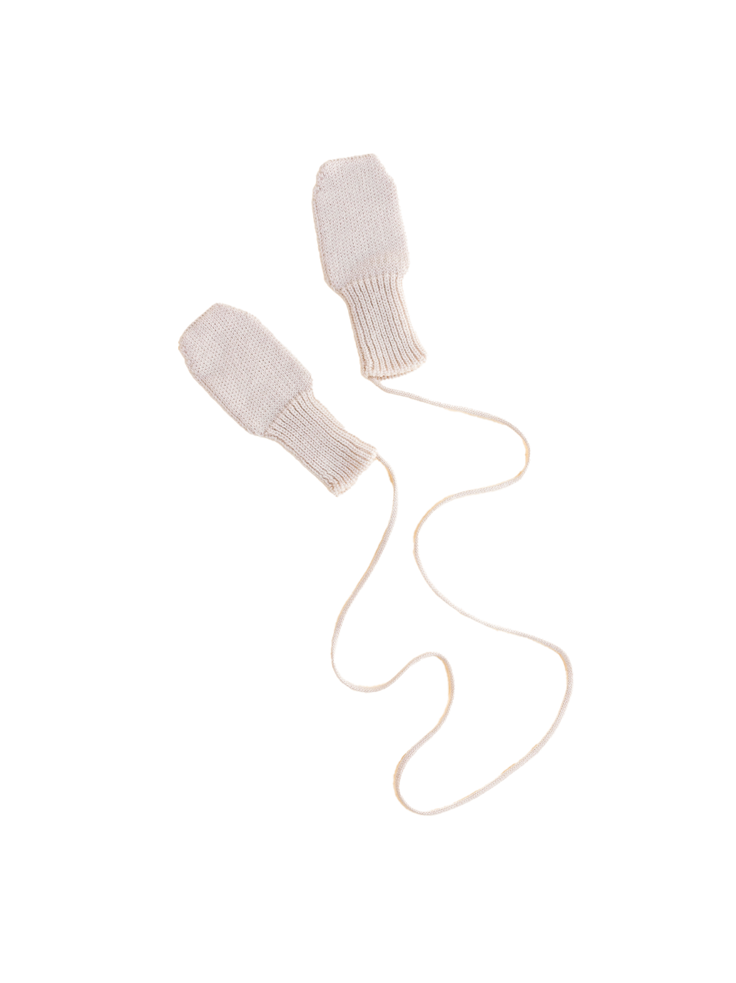 Weiche Fäustlinge aus Merinowolle CREAM