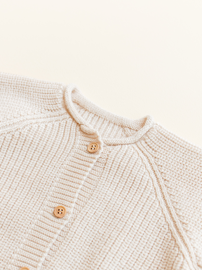 Merino cardigan Inga CREAM