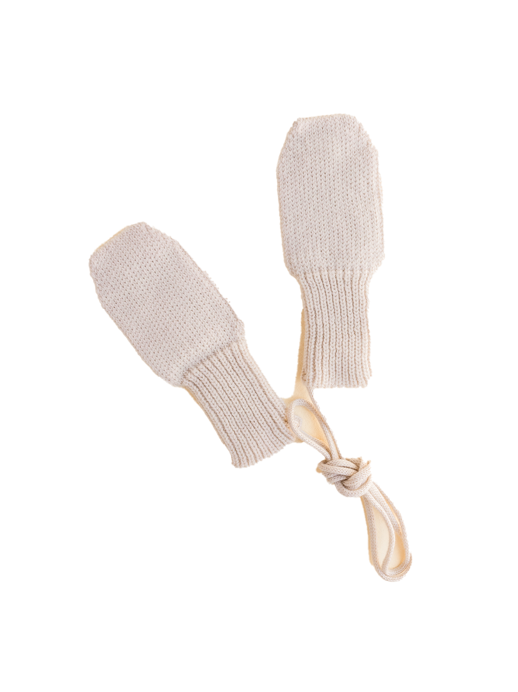 Weiche Fäustlinge aus Merinowolle CREAM