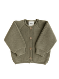 Merino cardigan Inga ARTICHOKE