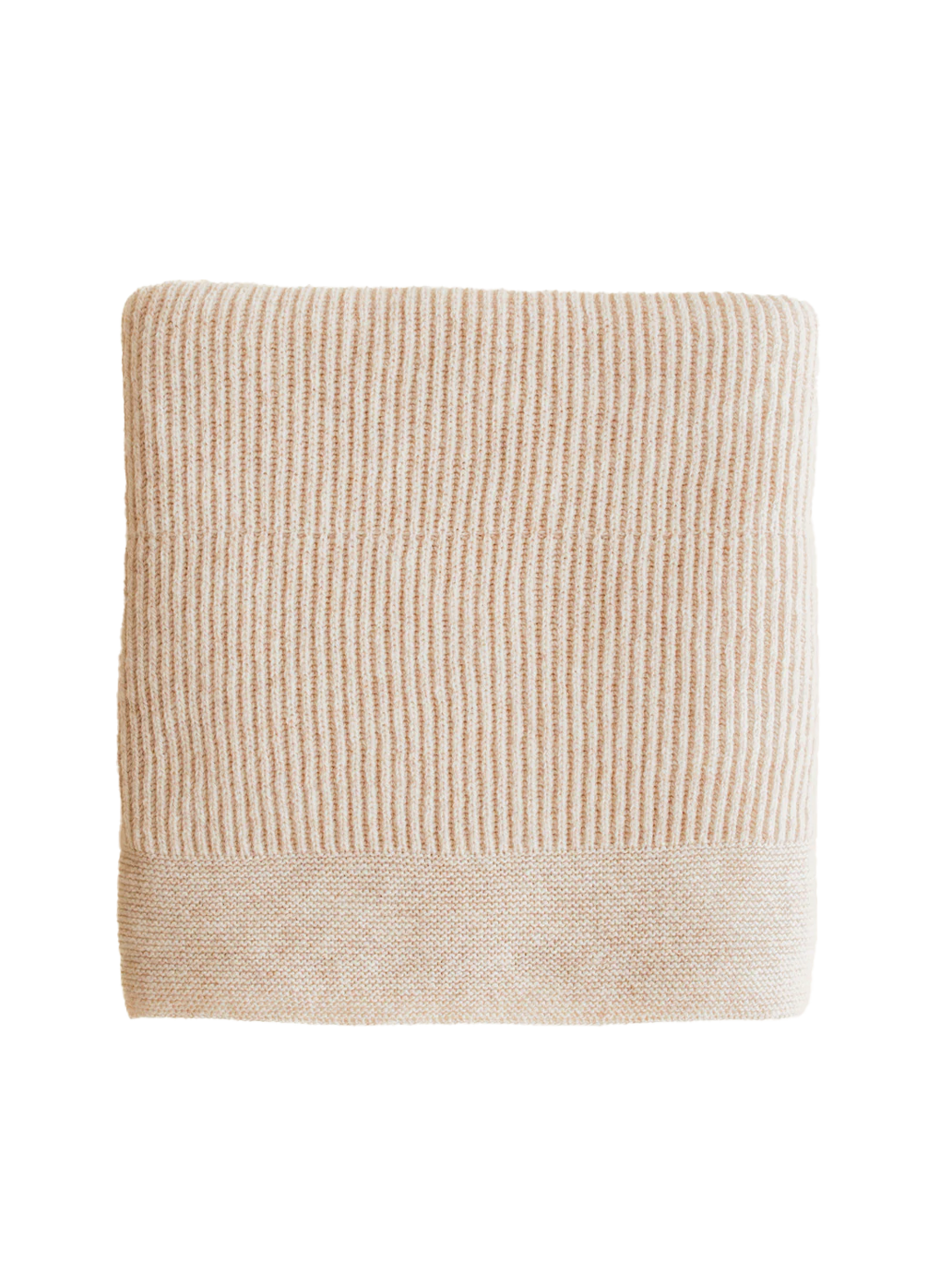Duży koc z wełny merino Gaston SOFT BEIGE
