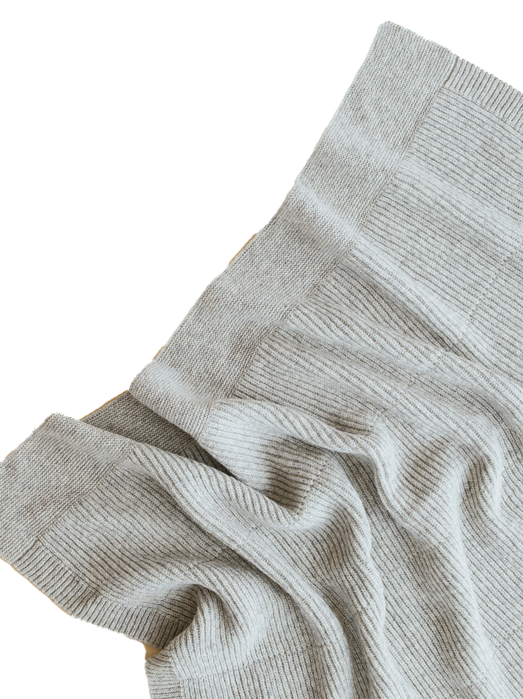 Duży koc z wełny merino Gaston SOFT GREY