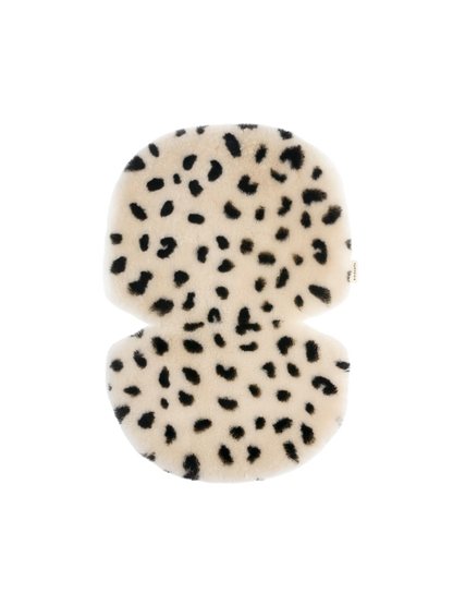 Soletta multifunzionale in pelle di pecora naturale LEOPARD/PEANUT