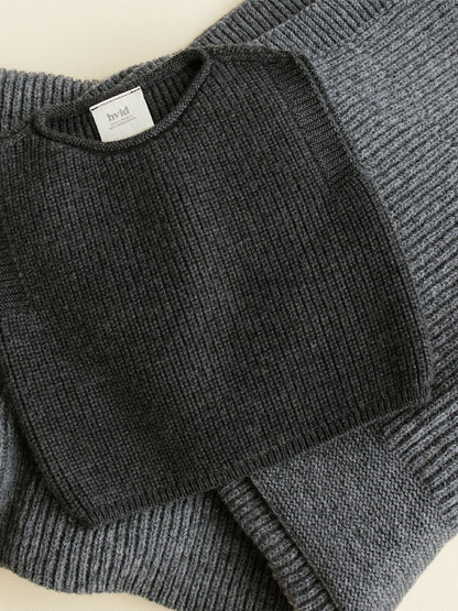 Baby merino Harvey vest CHARCOAL