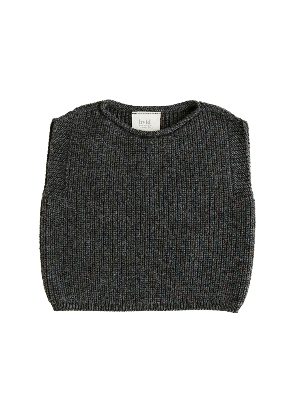 Baby merino Harvey vest CHARCOAL