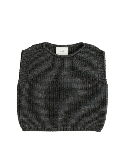 Baby merino Harvey vest CHARCOAL