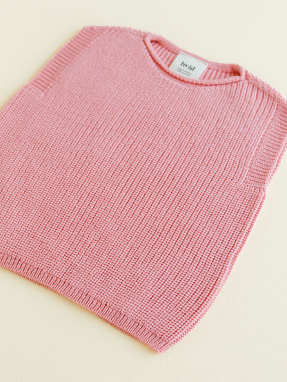 Baby merino Harvey vest BUBBLEGUM