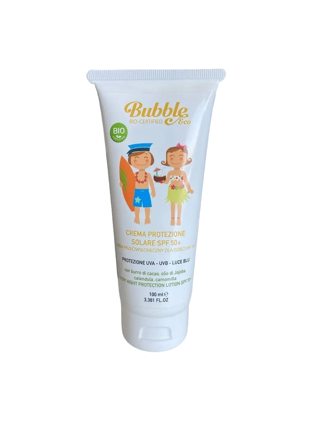 Organiczny krem przeciwsłoneczny dla dzieci od urodzenia SPF50+ Bubble &amp; Co BEBE Concept 