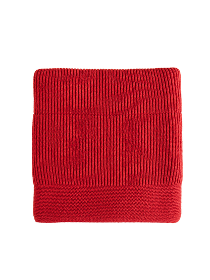 Large Merino wool blanket Gaston APPLE RED