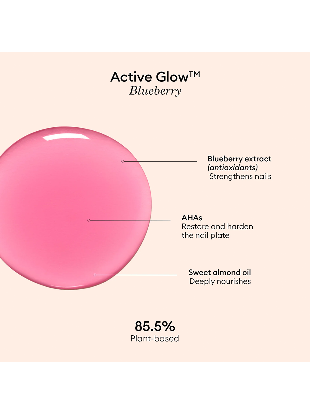 Pielęgnacyjny lakier do paznokci Active Glow