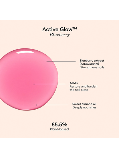 Pielęgnacyjny lakier do paznokci Active Glow GLOW BLUEBERRY