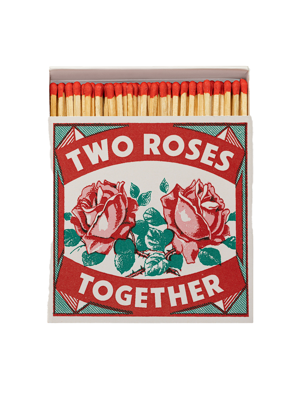 Fiammiferi di lusso in una scatola quadrata decorativa TWO ROSES