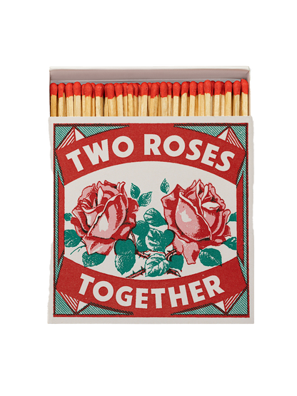 Fiammiferi di lusso in una scatola quadrata decorativa TWO ROSES